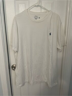 Polo by Ralph Lauren White Short Sleeve Crewneck Tee with Navy Pony 2XB